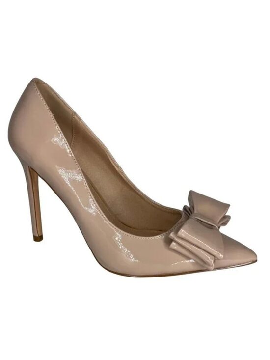 Olivia Ferragamo Womens Bow Closed Pointed Toe Dress Stiletto Heels Shoes Sz 9 - Picture 1 of 12